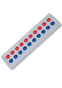 Produktabbildung zu SCHUBI Abaco 20 - Modell A 10/10 Kugeln (rot/blau)