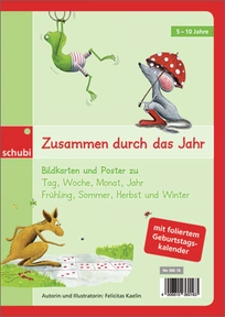 Produktabbildung zu Zusammen durch das Jahr - Bildkarten und Poster zu Tag, Woche, Monat, Jahr, Frühling, Sommer, Herbst und Winter