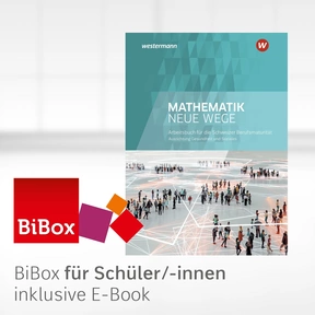 Produktabbildung zu Mathematik Neue Wege BMS - Ausgabe 2021 für die Berufsmaturitätsschulen - BiBox - Digitales Unterrichtssystem Gesundheit und Soziales - Einzellizenz für Schüler/-innen (4 Schuljahre)