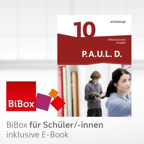 Produktabbildung zu P.A.U.L. D. - Persönliches Arbeits- und Lesebuch Deutsch - Differenzierende Ausgabe - BiBox - Das digitale Unterrichtssystem 10 - Klassenlizenz Premium (1 Schuljahr)