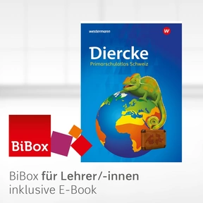 Produktabbildung zu Diercke Primarschulatlas - Ausgabe Schweiz - BiBox - Das digitale Unterrichtssystem - Einzellizenz für Lehrer/-innen (Dauerlizenz)