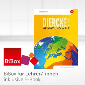 Produktabbildung zu Diercke Atlas Heimat und Welt - BiBox – Das digitale Unterrichtssystem Baden-Württemberg - Einzellizenz für Lehrer/-innen (Dauerlizenz)