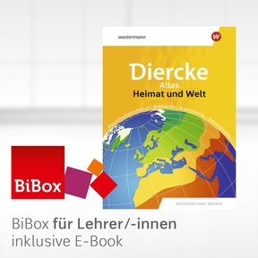 Produktabbildung zu Diercke Atlas Heimat und Welt - BiBox - Das digitale Unterrichtssystem Niedersachsen und Bremen - Einzellizenz für Lehrer/-innen (Dauerlizenz)