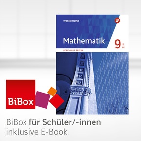 Produktabbildung zu Mathematik - Ausgabe 2016 für Realschulen in Bayern - BiBox - Das digitale Unterrichtssystem 9 WPF II/III - Einzellizenz für Schüler/-innen (1 Schuljahr)