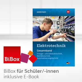 Produktabbildung zu Elektrotechnik Gesamtband - BiBox - Das digitale Unterrichtssystem Energie- und Gebäudetechnik, Betriebstechnik, Automatisierungstechnik - Einzellizenz für Schüler/-innen (1 Schuljahr) - 5. Auflage 2021