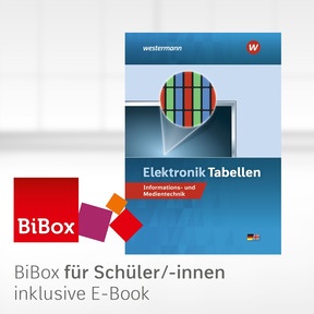 Produktabbildung zu Elektronik Tabellen - BiBox - Das digitale Unterrichtssystem Informations- und Medientechnik - Einzellizenz für Schüler/-innen (1 Jahr) - 5. Auflage 2022