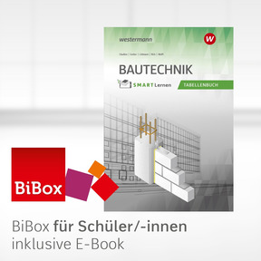 Produktabbildung zu Bautechnik Tabellenbuch - BiBox - Das digitale Unterrichtssystem - Einzellizenz für Schüler/-innen (4 Schuljahre) - 18. Auflage 2026