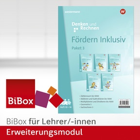 Produktabbildung zu Denken und Rechnen - Allgemeine Ausgabe 2024 - BiBox – Erweiterungsmodul Fördern Inklusiv Paket 3 (Heft 10 - 14) zum Schulbuch 3 für die Ausleihe - Einzellizenz für Lehrer/-innen (Dauerlizenz)