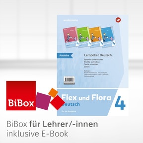 Produktabbildung zu Flex und Flora - Ausgabe 2021 - BiBox - Das digitale Unterrichtssystem zum Lernpaket 4 (Druckschrift) für die Ausleihe - Kollegiumslizenz für Lehrer/-innen (1 Schuljahr)