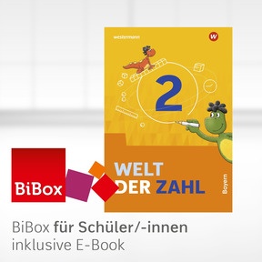Produktabbildung zu Welt der Zahl - Ausgabe 2022 für Bayern - BiBox - Das digitale Unterrichtssystem 2 - Einzellizenz für Schüler/-innen (1 Schuljahr)