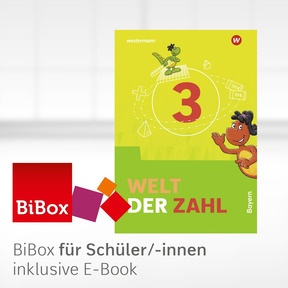 Produktabbildung zu Welt der Zahl - Ausgabe 2022 für Bayern - BiBox - Das digitale Unterrichtssystem 3 - Einzellizenz für Schüler/-innen (1 Schuljahr)