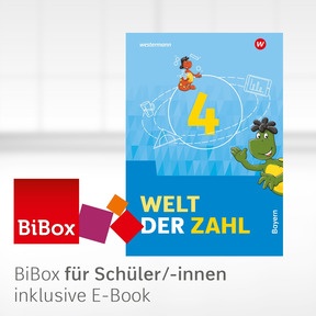 Produktabbildung zu Welt der Zahl - Ausgabe 2022 für Bayern - BiBox - Das digitale Unterrichtssystem 4 - Einzellizenz für Schüler/-innen (1 Schuljahr)