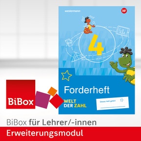 Produktabbildung zu Welt der Zahl - Ausgabe 2022 für Berlin, Brandenburg, Mecklenburg-Vorpommern, Sachsen-Anhalt und Thüringen - BiBox - Erweiterungsmodul Lösungen Forderheft 4 - Kollegiumslizenz für Lehrer/-innen (Dauerlizenz)