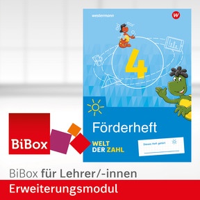 Produktabbildung zu Welt der Zahl - Ausgabe 2022 für Sachsen - BiBox - Erweiterungsmodul Lösungen Förderheft 4 - Kollegiumslizenz für Lehrer/-innen (Dauerlizenz)