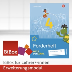Produktabbildung zu Welt der Zahl - Ausgabe 2022 für Bayern - BiBox - Erweiterungsmodul Lösungen Forderheft 4 - Einzellizenz für Lehrer/-innen (Dauerlizenz)