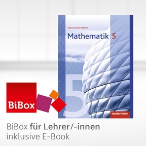 Produktabbildung zu Mathematik - Ausgabe 2016 für Realschulen in Bayern - BiBox - Das digitale Unterrichtssystem 5 - Kollegiumslizenz für Lehrer/-innen (1 Schuljahr)