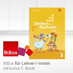 Produktabbildung zu Denken und Rechnen - Ausgabe 2021 für Grundschulen in Bayern - BiBox - Das digitale Unterrichtssystem 3 - Kollegiumslizenz für Lehrer/-innen (1 Schuljahr)