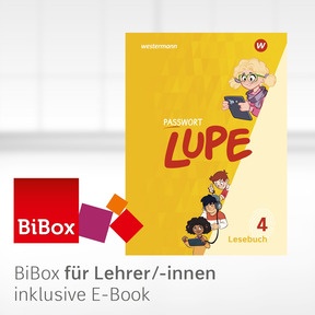 Produktabbildung zu PASSWORT LUPE - Lesebuch - BiBox - Das digitale Unterrichtssystem 4 - Kollegiumslizenz für Lehrer/-innen (1 Schuljahr)