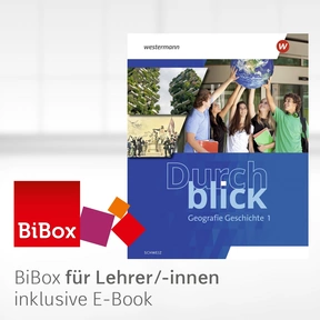 Produktabbildung zu Durchblick Geografie Geschichte - Ausgabe für die Schweiz 2025 - BiBox - Das digitale Unterrichtssystem 1 - Einzellizenz für Lehrpersonen (Dauerlizenz)