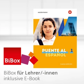 Produktabbildung zu Puente al Español nueva edición - Lehrwerk für Spanisch als 3. Fremdsprache - Ausgabe 2020 - BiBox - Das digitale Unterrichtssystem 1 - Kollegiumslizenz für Lehrer/-innen (Dauerlizenz)