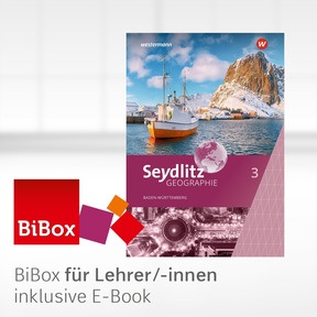 Produktabbildung zu Seydlitz Geographie - Aktuelle Ausgabe für Gemeinschaftsschulen und Realschulen in Baden-Württemberg - BiBox - Das digitale Unterrichtssystem 9 / 10 - Kollegiumslizenz für Lehrer/-innen (1 Schuljahr)