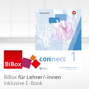 Produktabbildung zu Connect – Geschichte bilingual SII Ausgabe 2027 - BiBox – Das digitale Unterrichtssystem Einführungsphase - Einzellizenz für Lehrer/-innen (Dauerlizenz)