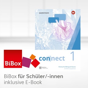 Produktabbildung zu Connect – Geschichte bilingual SII Ausgabe 2027 - BiBox – Das digitale Unterrichtssystem Einführungsphase - Einzellizenz für Schüler/-innen PrintPlus (1 Schuljahr)