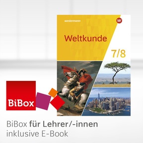 Produktabbildung zu Weltkunde für Gemeinschaftsschulen in Schleswig-Holstein - Aktuelle Ausgabe - BiBox - Das digitale Unterrichtssystem 7 / 8 - Kollegiumslizenz für Lehrer/-innen (Dauerlizenz)