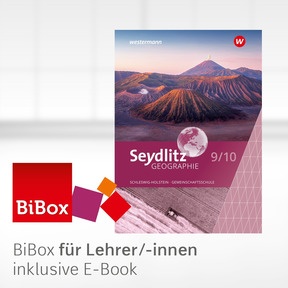 Produktabbildung zu Seydlitz Geografie - Ausgabe 2025 für Gemeinschaftsschulen in Schleswig-Holstein - BiBox - Das digitale Unterrichtssystem 9 / 10 - Kollegiumslizenz für Lehrer/-innen (1 Schuljahr)