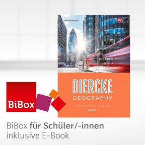 Produktabbildung zu Diercke Geography - Sekundarstufe I - Ausgabe 2025 - BiBox - Das digitale Unterrichtssystem Basic - Klassensatz PrintPlus (1 Schuljahr)