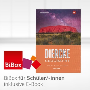 Produktabbildung zu Diercke Geography - Sekundarstufe I - Ausgabe 2025 - BiBox - Das digitale Unterrichtssystem Volume 1 - Klassensatz PrintPlus (1 Schuljahr)