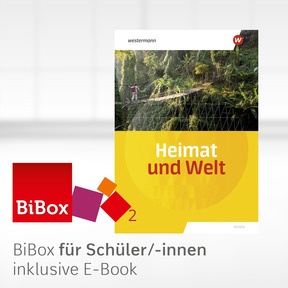 Produktabbildung zu Heimat und Welt - Aktuelle Ausgabe für Haupt- und Realschulen in Hessen - BiBox - Das digitale Unterrichtssystem 2 - Klassensatz PrintPlus (1 Schuljahr)