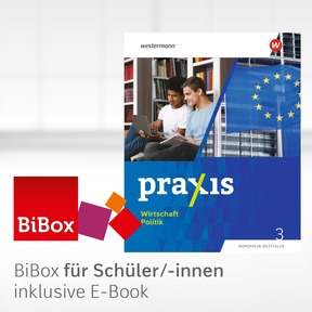 Produktabbildung zu Praxis Wirtschaft Politik - Ausgabe 2023 für Nordrhein-Westfalen - BiBox - Das digitale Unterrichtssystem 3 - Klassenlizenz Premium (1 Schuljahr)