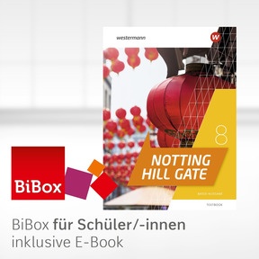 Produktabbildung zu Notting Hill Gate - Ausgabe 2022 - BiBox - Das digitale Unterrichtssystem 8B - Klassensatz PrintPlus (1 Schuljahr)