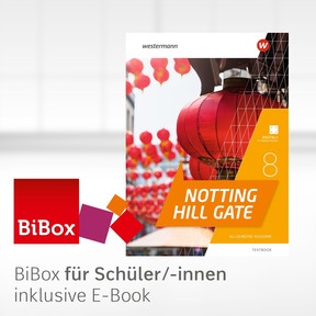 Produktabbildung zu Notting Hill Gate - Aktuelle Ausgabe - BiBox - Das digitale Unterrichtssystem 8A - Klassensatz PrintPlus (1 Schuljahr)