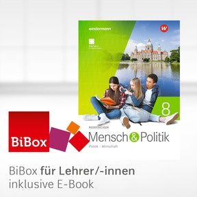 Produktabbildung zu Mensch und Politik SI – Ausgabe 2026 für Niedersachsen - BiBox – Das digitale Unterrichtssystem 8 - Einzellizenz für Lehrer/-innen (Dauerlizenz)