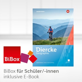 Produktabbildung zu Diercke Geographie - Aktuelle Ausgabe für Gymnasien in Baden-Württemberg - BiBox - Das digitale Unterrichtssystem 1 - Klassensatz PrintPlus (1 Schuljahr)