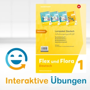Produktabbildung zu Flex und Flora - Ausgabe 2021 - Interaktive Übungen 1 (Schulausgangsschrift) - Einzellizenz (1 Schuljahr)