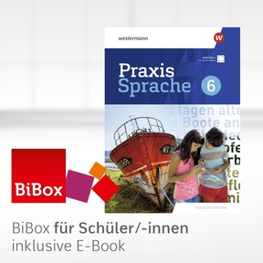Produktabbildung zu Praxis Sprache - Ausgabe 2024 für Realschulen in Bayern - BiBox - Das digitale Unterrichtssystem 6 - Klassensatz PrintPlus (1 Schuljahr)