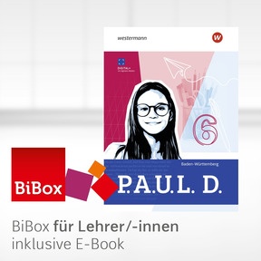 Produktabbildung zu P.A.U.L. D. - Persönliches Arbeits- und Lesebuch Deutsch für Gymnasien - Ausgabe 2025 für Baden-Württemberg - BiBox - Das digitale Unterrichtssystem 6 - Einzellizenz für Lehrer/-innen (Dauerlizenz)