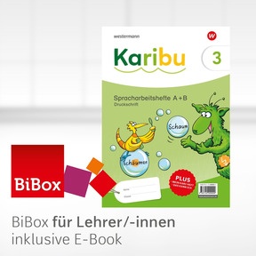 Produktabbildung zu Karibu - Ausgabe 2024 - BiBox - Das digitale Unterrichtssystem Spracharbeitshefte 3 - Kollegiumslizenz für Lehrer/-innen (1 Schuljahr)