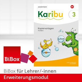 Produktabbildung zu Karibu - Ausgabe 2024 - BiBox - Erweiterungsmodul Fordern 3 zu den Spracharbeitsheften - Kollegiumslizenz für Lehrer/-innen (Dauerlizenz)