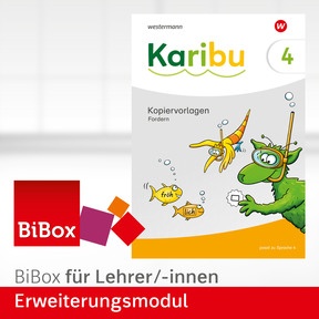 Produktabbildung zu Karibu - Ausgabe 2024 - BiBox - Erweiterungsmodul Fordern 4 zum Sprachbuch - Kollegiumslizenz für Lehrer/-innen (Dauerlizenz)