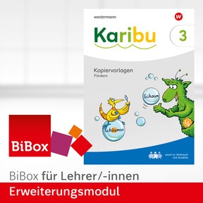 Produktabbildung zu Karibu - Ausgabe 2024 - BiBox - Erweiterungsmodul Fördern 3 zu den Spracharbeitsheften - Kollegiumslizenz für Lehrer/-innen (Dauerlizenz)