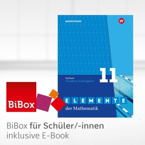 Produktabbildung zu Elemente der Mathematik SII - Ausgabe 2025 für Sachsen - BiBox - Das digitale Unterrichtssystem Grundkurs / Leistungskurs 11 - Einzellizenz für Schüler/-innen PrintPlus (1 Schuljahr)