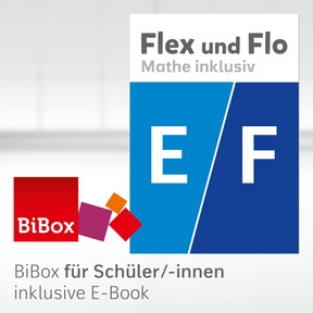 Produktabbildung zu Flex und Flo - Mathematik inklusiv - Ausgabe 2021 - BiBox – Das digitale Unterrichtssystem E & F - Klassensatz PrintPlus (1 Schuljahr)