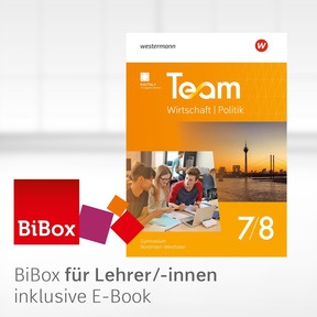 Produktabbildung zu TEAM Wirtschaft-Politik - Ausgabe 2025 für Gymnasien in Nordrhein-Westfalen - BiBox - Das digitale Unterrichtssystem 7/8 - Einzellizenz für Lehrer/-innen (Dauerlizenz)