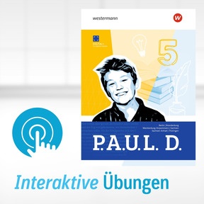 Produktabbildung zu P.A.U.L. D. - Persönliches Arbeits- und Lesebuch Deutsch für Gymnasien - Ausgabe 2026 für die östlichen Bundesländer - Interaktive Übungen 5 - Einzellizenz (1 Schuljahr)