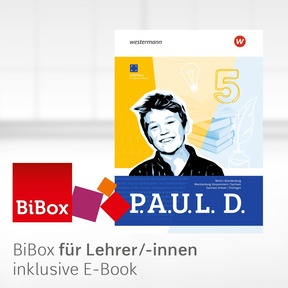 Produktabbildung zu P.A.U.L. D. - Persönliches Arbeits- und Lesebuch Deutsch für Gymnasien - Ausgabe 2026 für die östlichen Bundesländer - BiBox – Das digitale Unterrichtssystem 5 - Einzellizenz für Lehrer/-innen (Dauerlizenz)
