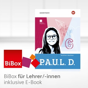 Produktabbildung zu P.A.U.L. D. - Persönliches Arbeits- und Lesebuch Deutsch für Gymnasien - Ausgabe 2026 für Nordrhein-Westfalen - BiBox - Das digitale Unterrichtssystem 6 - Einzellizenz für Lehrer/-innen (Dauerlizenz)